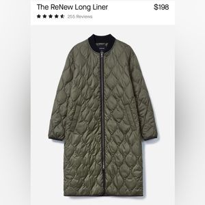Everlane ReNew Long Liner, size XS